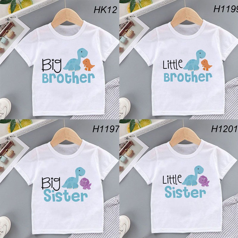 MYSTIQUE.ID-BAJU KAOS FAMILY BIG DINO BROTHER/SISTER T-SHIRT LUCU DAN AESTHETIC