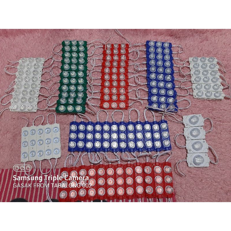 lampu led 3 mata 12v dc