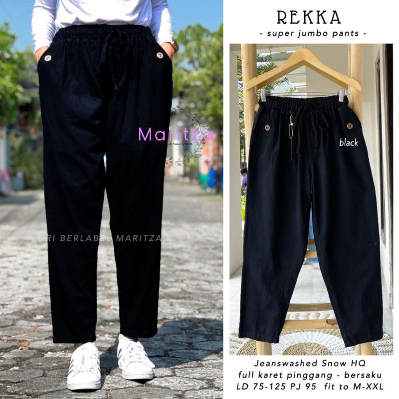 Rekka super jumbo pant celana jeans wanita by maritza