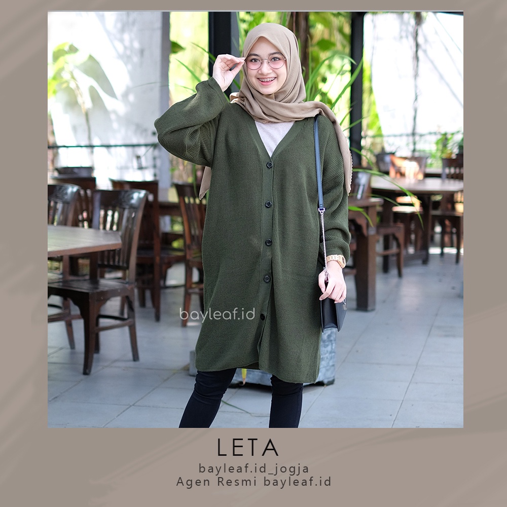Leta Knit Long Cardi by Bayleaf.id