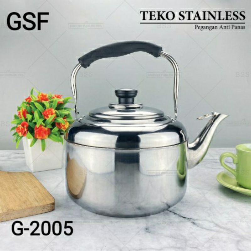 Teko   ,  AIR  ,  Bunyi Siul Yundai  5  &amp; 7 LITER  , Stainless Steel Ketel Whistling