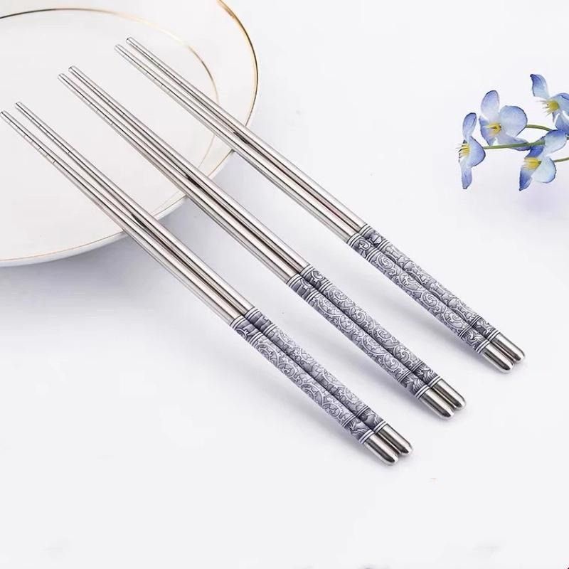 sumpit stainless isi 5 pasang / sumpit stainless steel High Quality