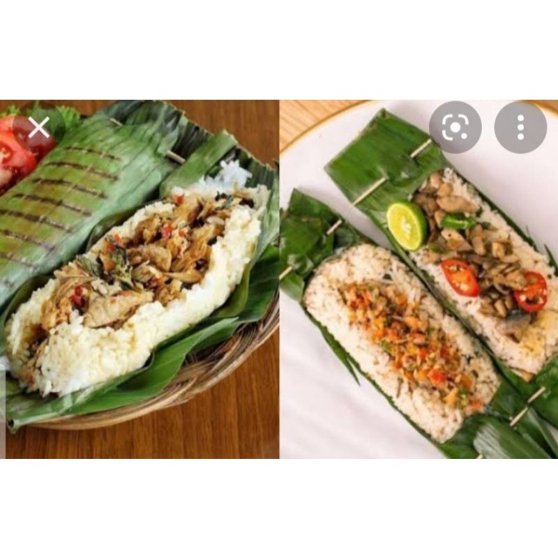 

Nasi bakar Ayam suwir pedas!