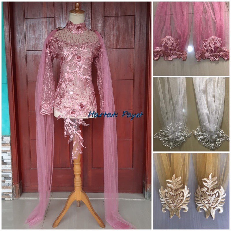 Slayer Pundak Kebaya Pengantin / Sayap Bahu / Sayap Pundak Slayer Bahu