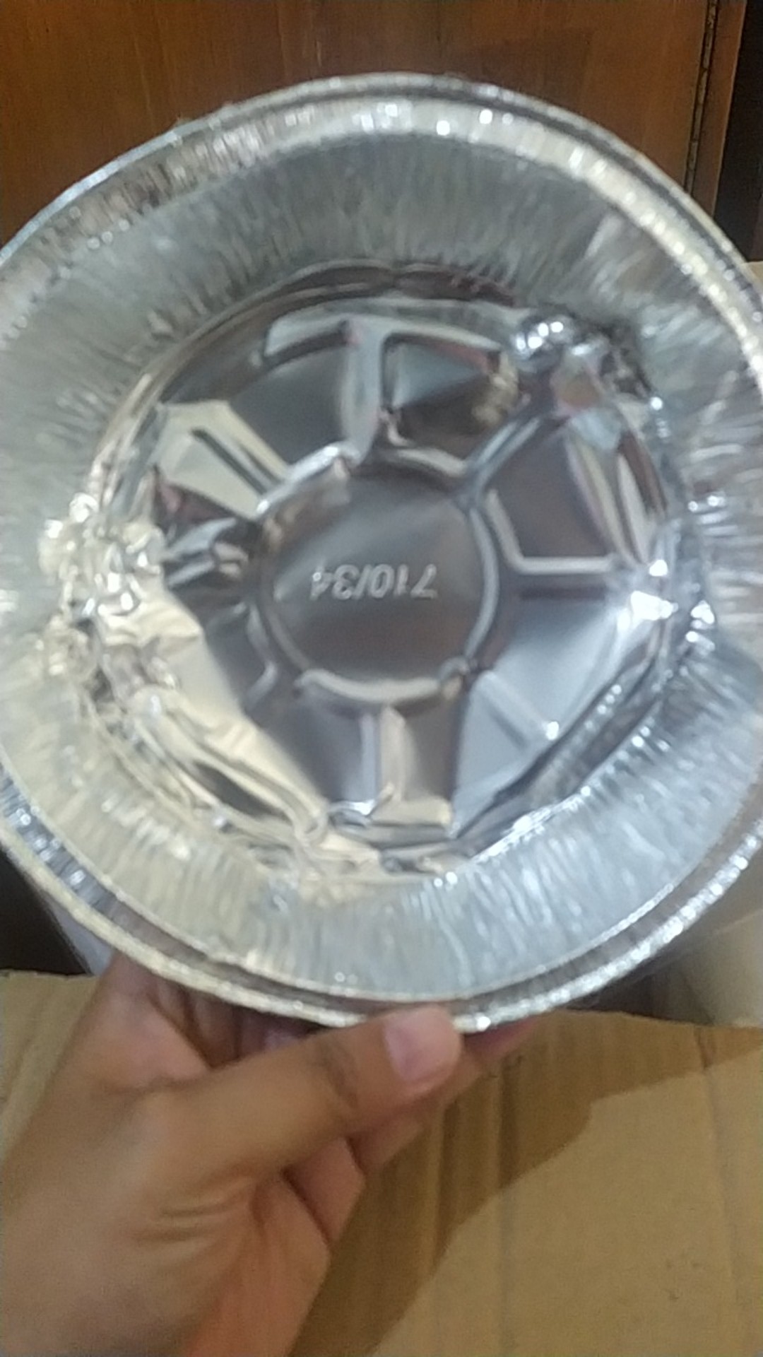 Cup Wadah Aluminium Rx 725+tutup Foil Bulat Diameter 18cm (10pc)