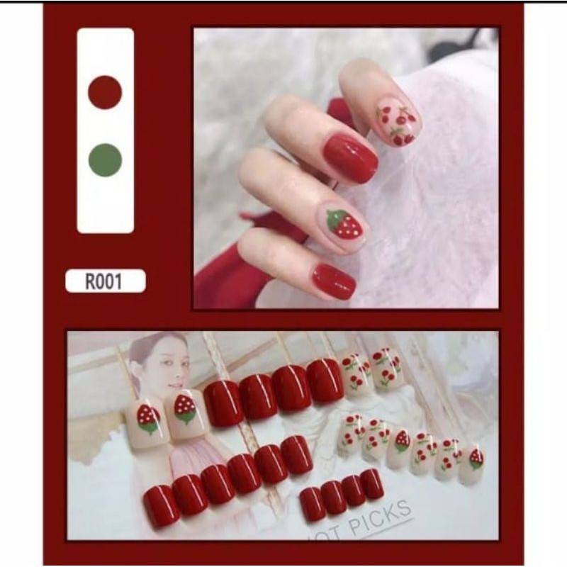 

Fake Nails 24pcs dengan box + gift