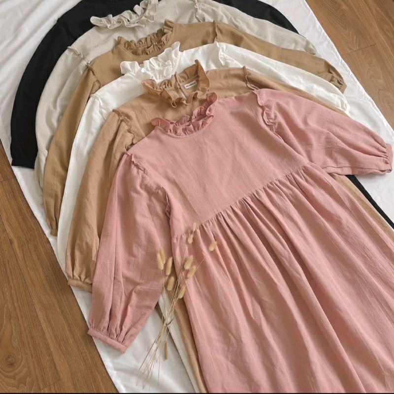 SHALY MIDI DRESS|Reseller resmi HIZA.OFFICIAL