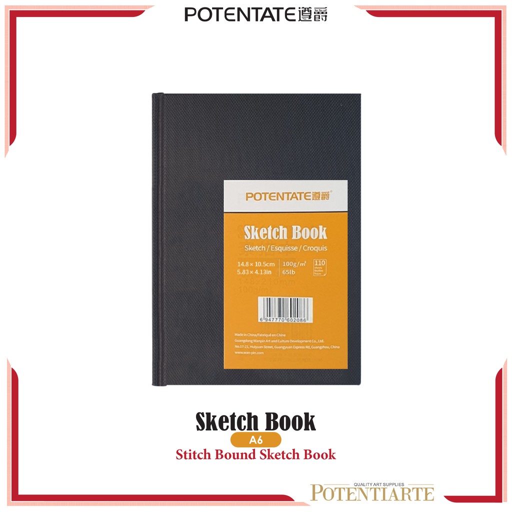 

Buku Sketsa Potentate Hard Cover A6 Stitch Bound Sketchbook