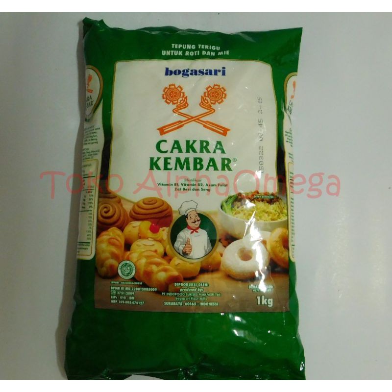 

Tepung Bogasari cakra kembar 1 Kg