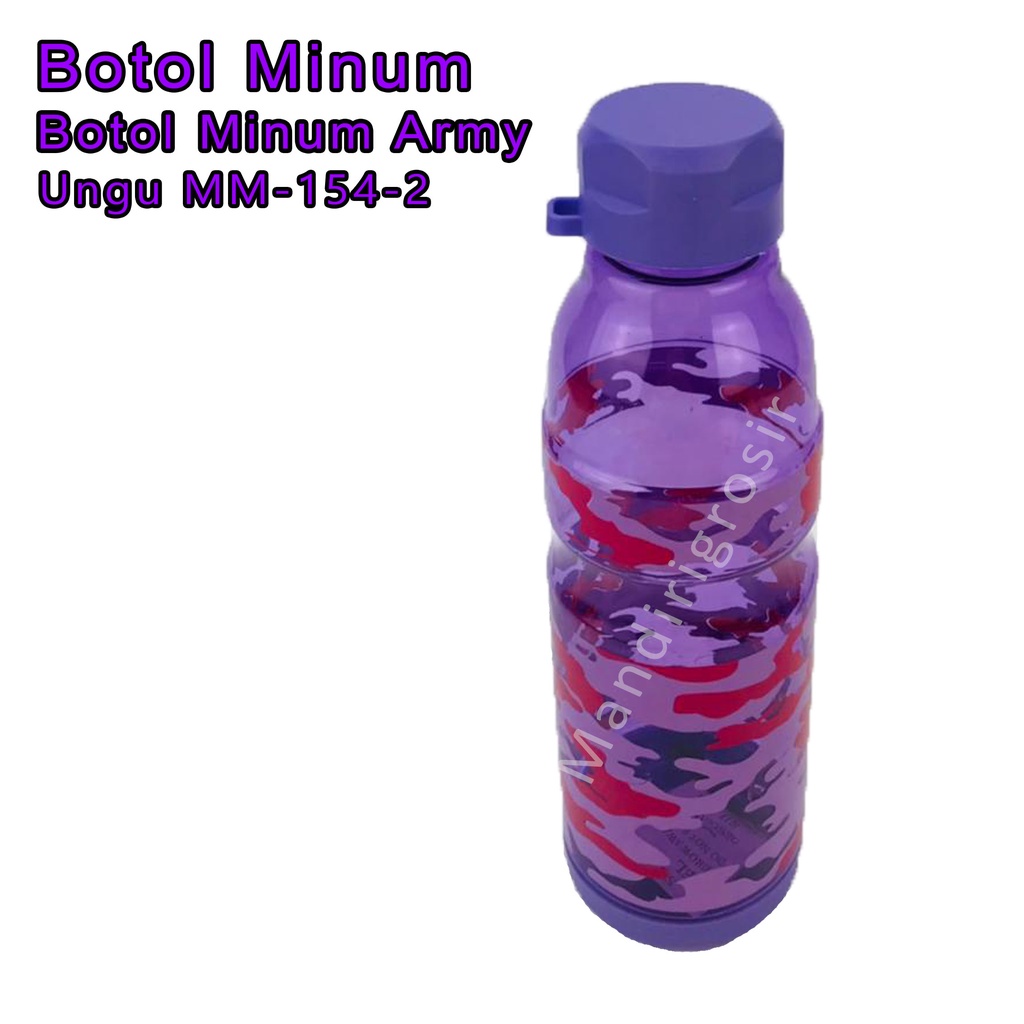 Motif Army Ungu MM-154-2 * Botol Minum Plastik * 700 m*