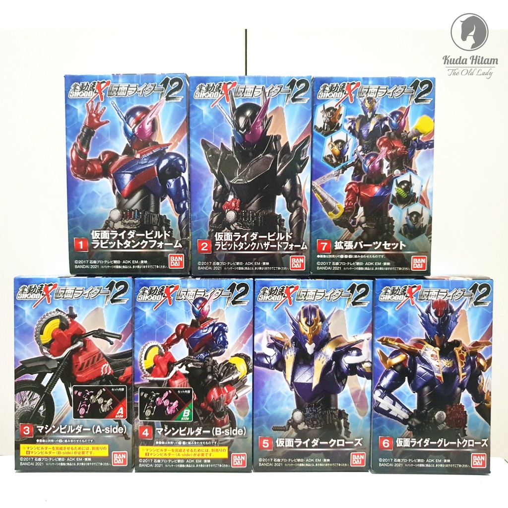 Shodo-X Kamen Rider 12 Build Rabbit Tank Form Hazard Machine Builder Great Cross-Z & Extension Parts