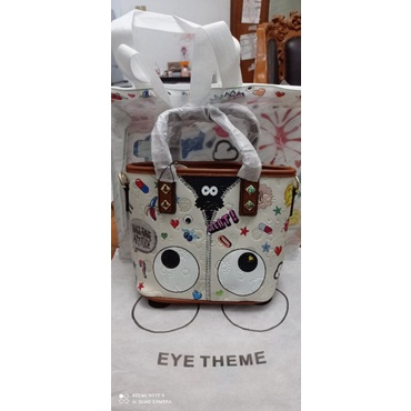 Huer Gefhy Eye Theme Tote Bag - Cream