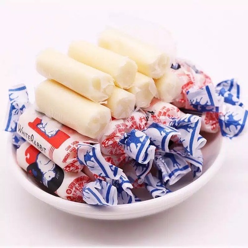 SNACK JADUL PERMEN SUSU WHITE RABBIT CAP KELINCI NON HALAL MAKANAN RINGAN MILK CANDY CEMILAN JAJANAN