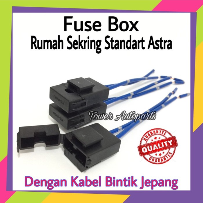 Fuse Holder Plus Kabel Tempat Sekring Petak Cucuk Besar Mobil Motor AS