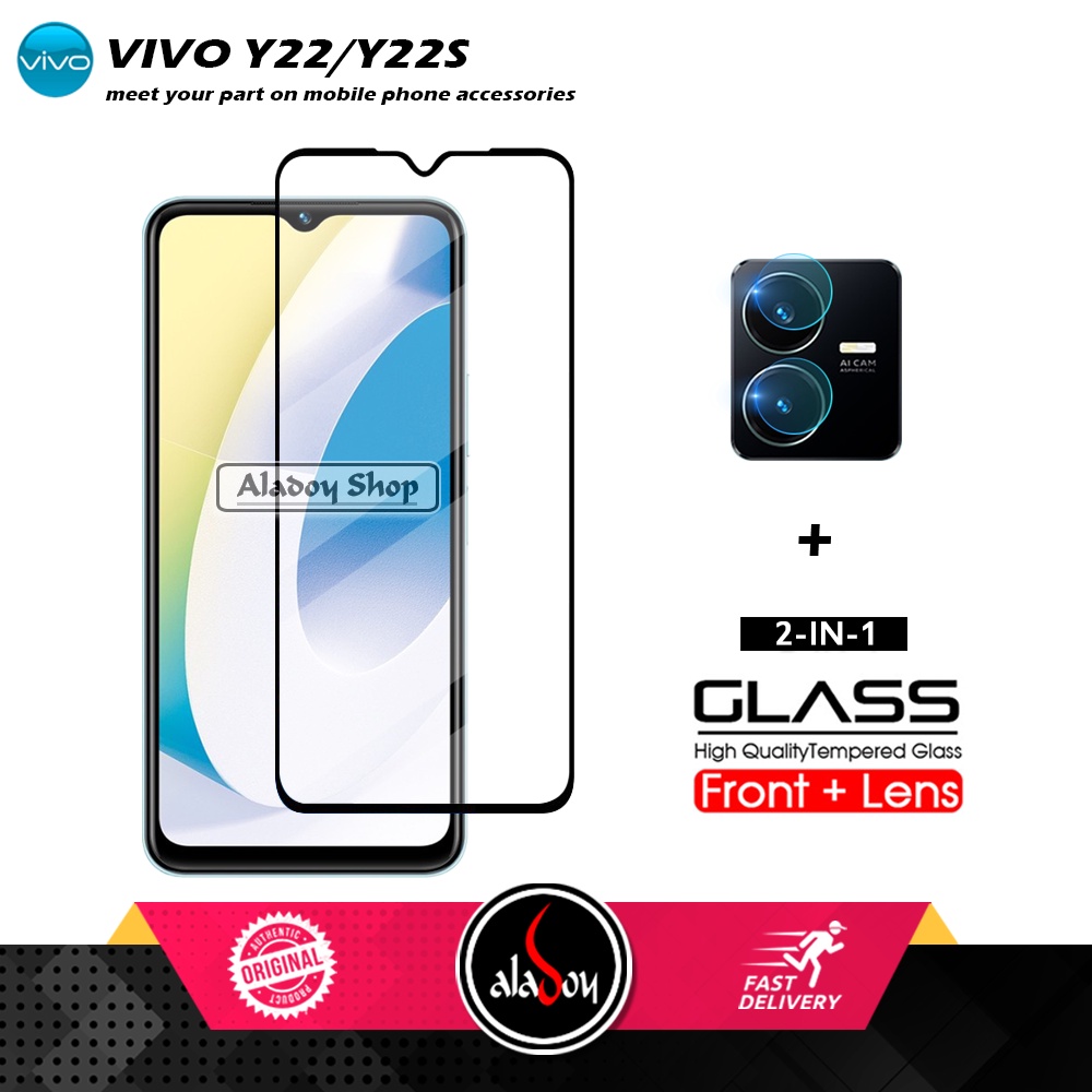 Tempered Glass Layar Vivo Y22  Free Tempered Glass Camera