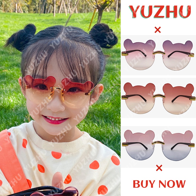 (YUZHU) COD kacamata hitam anak-anak bear shape kacamata hitam korea gaya sunglasses