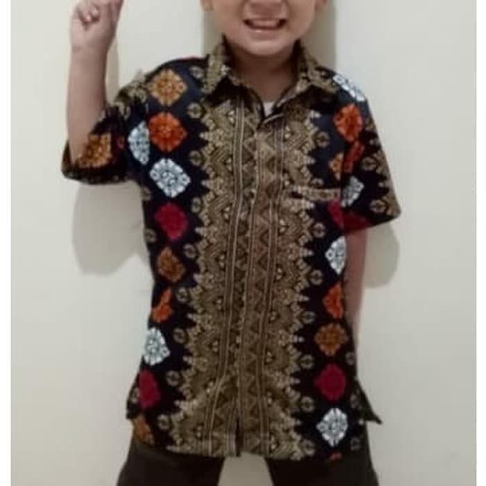 kemeja anak batik lengan pendek