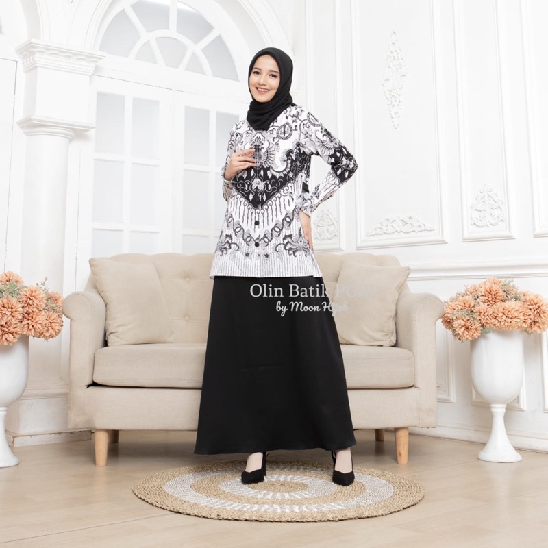 Gamis Olin PGRI / seragam PGRI / baju pgri / batik pgri / baju dinas / seragam dinas / atasan pgri
