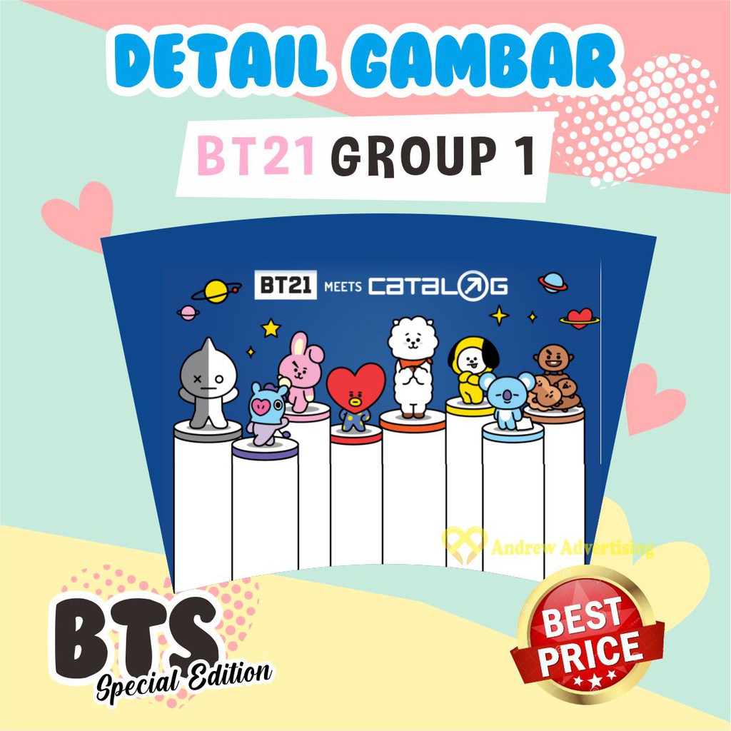 BOTOL MINUM KPOP BTS BT21 GROUP