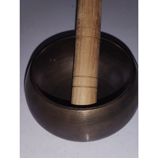 Instrumen Singing Bowl Brown Vintage 10 cm