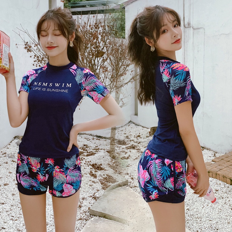 Swimsuit Baju Renang Set Wanita Rash Guard Two Piece Dalika