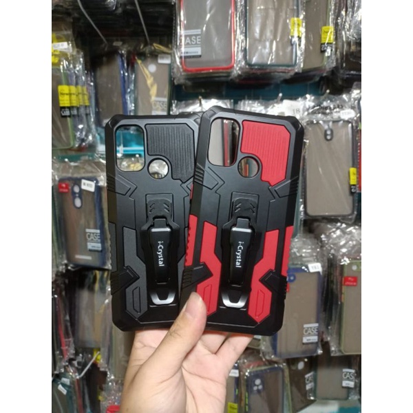 (MH)-OPPO A53/A33/A22 Robot Silikon Ring Standing Cover Casing HP Hardcase