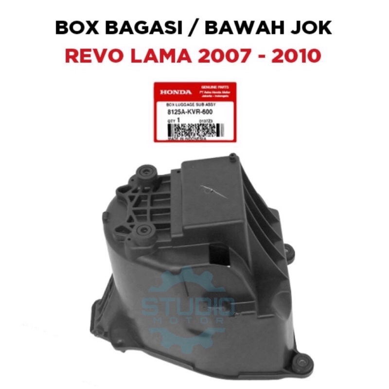 81250KVR600 Box Bagasi Bawah Jok Bok Aki Batrai Revo Lama 2007 2008 / 100 cc / Bok Luggage / Ori Honda Original 81250-KVR-600