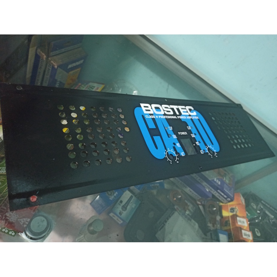 PANEL POWER AMPLIFIER TEBAL CA10 DEPAN BELAKANG PANEL BOSTEC NEW