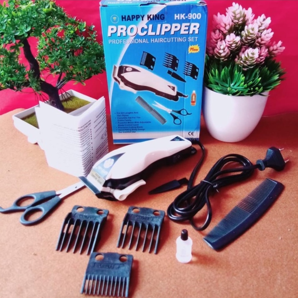 Haircutting Set Proclipper HK-900 Happy King Alat Cukur Barber Free Gunting Dan Sisir