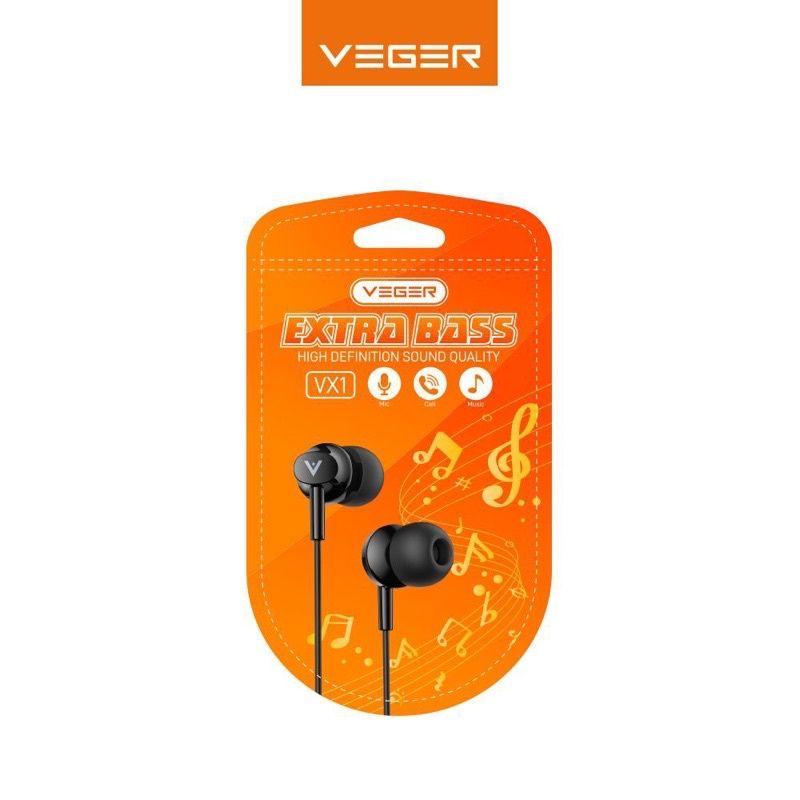 Earphone Extra Bass Veger Original VX1