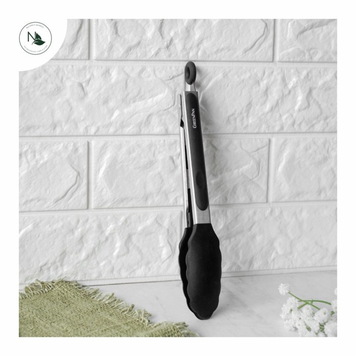 

GreenPan Silicone Tong Black