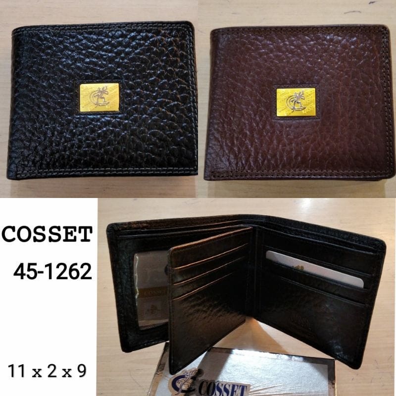 dompet pria kulit asli COSSET 45-1262 motif Jeruk original