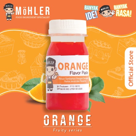 MOHLER Pasta perisa pewarna JERUK / ORANGE (KLIK KOMBO HEMAT MENDAPATKAN BELI 1 GRATIS 1)