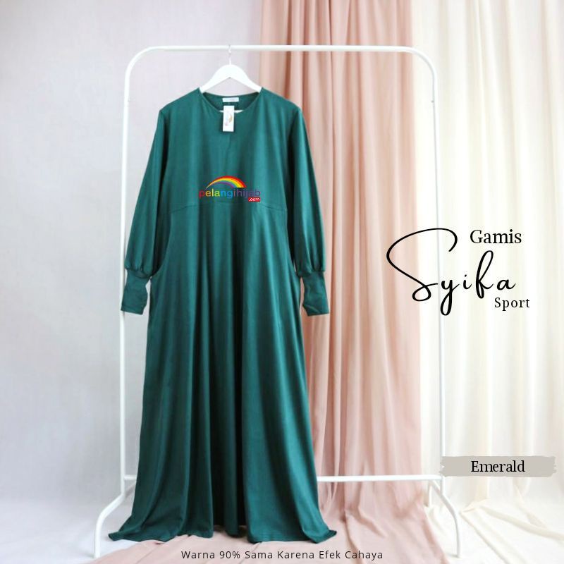 Gamis Kaos Handsock Syifa Sport by Pelangi Hijab