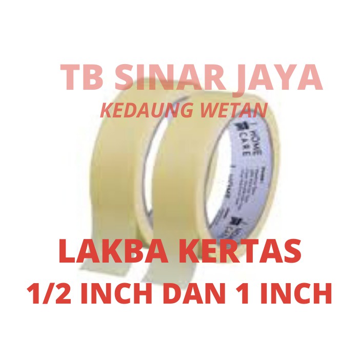 MASKING TAPE 24 MM / LAKBAN KERTAS 1 INCH /SOLATIP KERTAS X DAIMARU