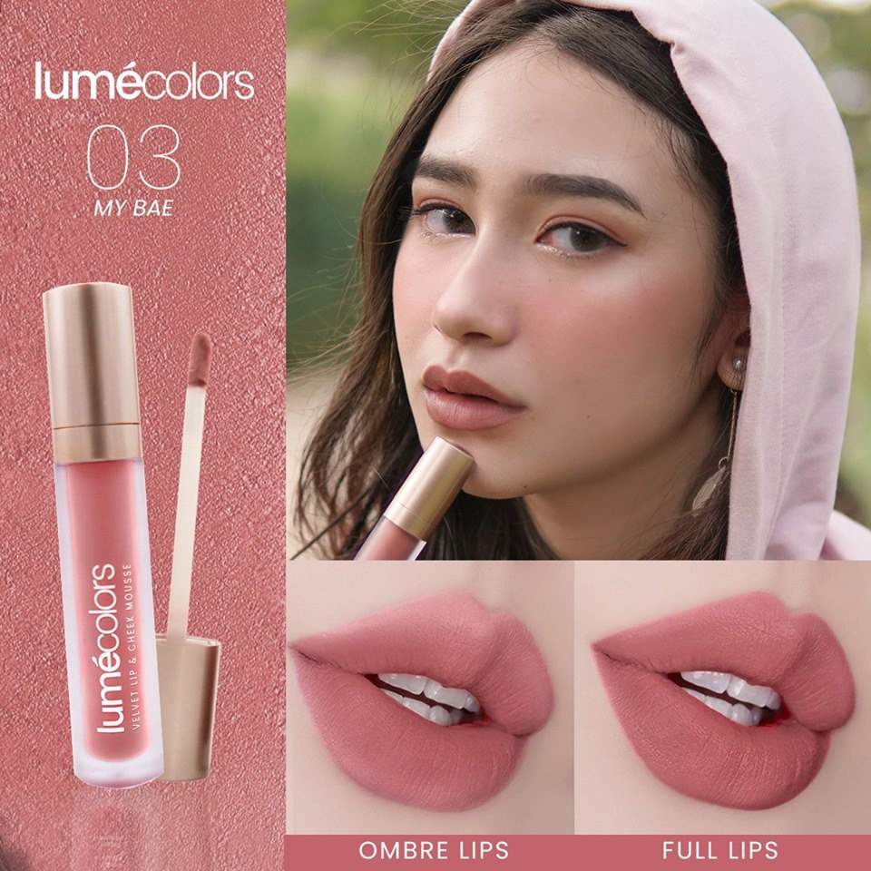 (Free Emas) Lumecolors Lipmousse 3in1 Velvet Lip Cheek Mousse Eyeshadow - My Bae