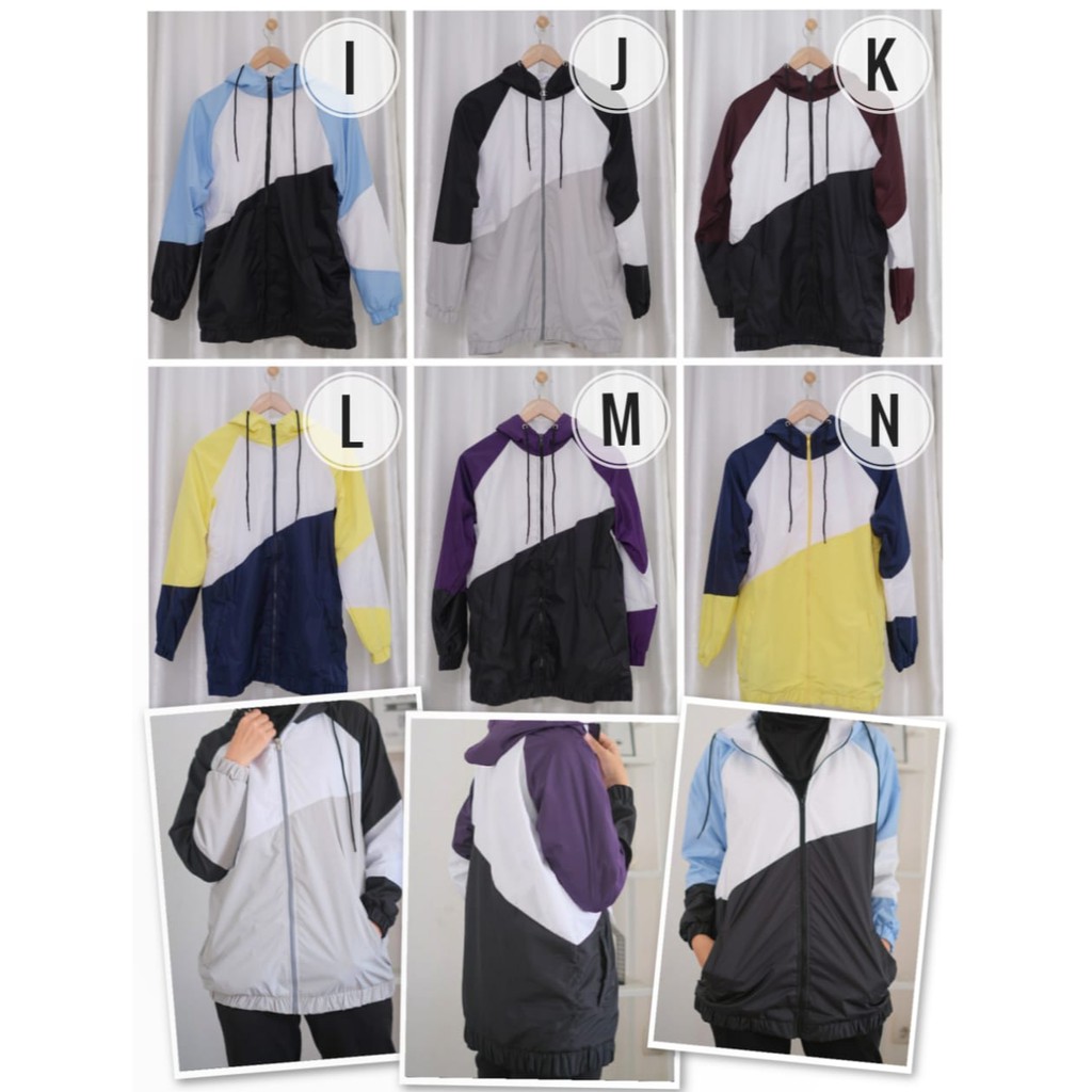 Jaket Parasut Premium Raglan Sporty Jumbo