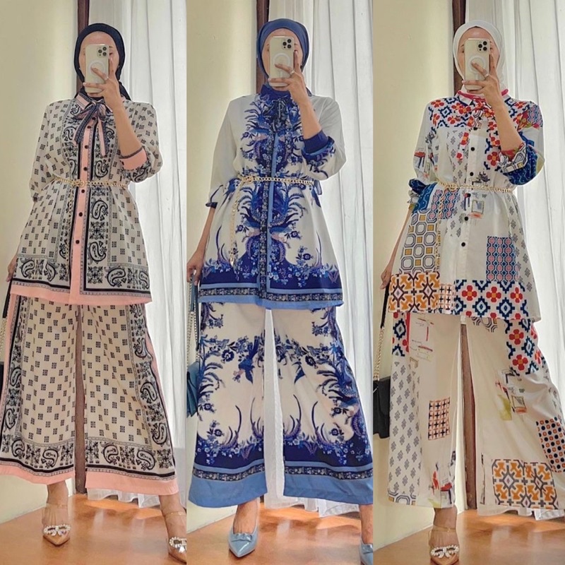 ONE SET TUNIK KULOT IMPORT 22390