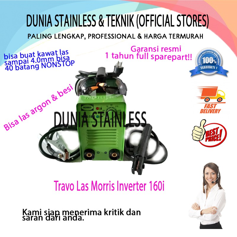 Mesin Travo Las Morris Inverter 160i argon stainless steel