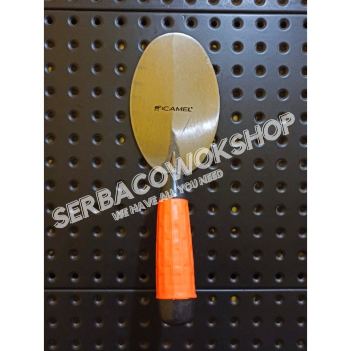 Camel Sendok Semen Bulat Stainless Gagang Karet Orange Termurah