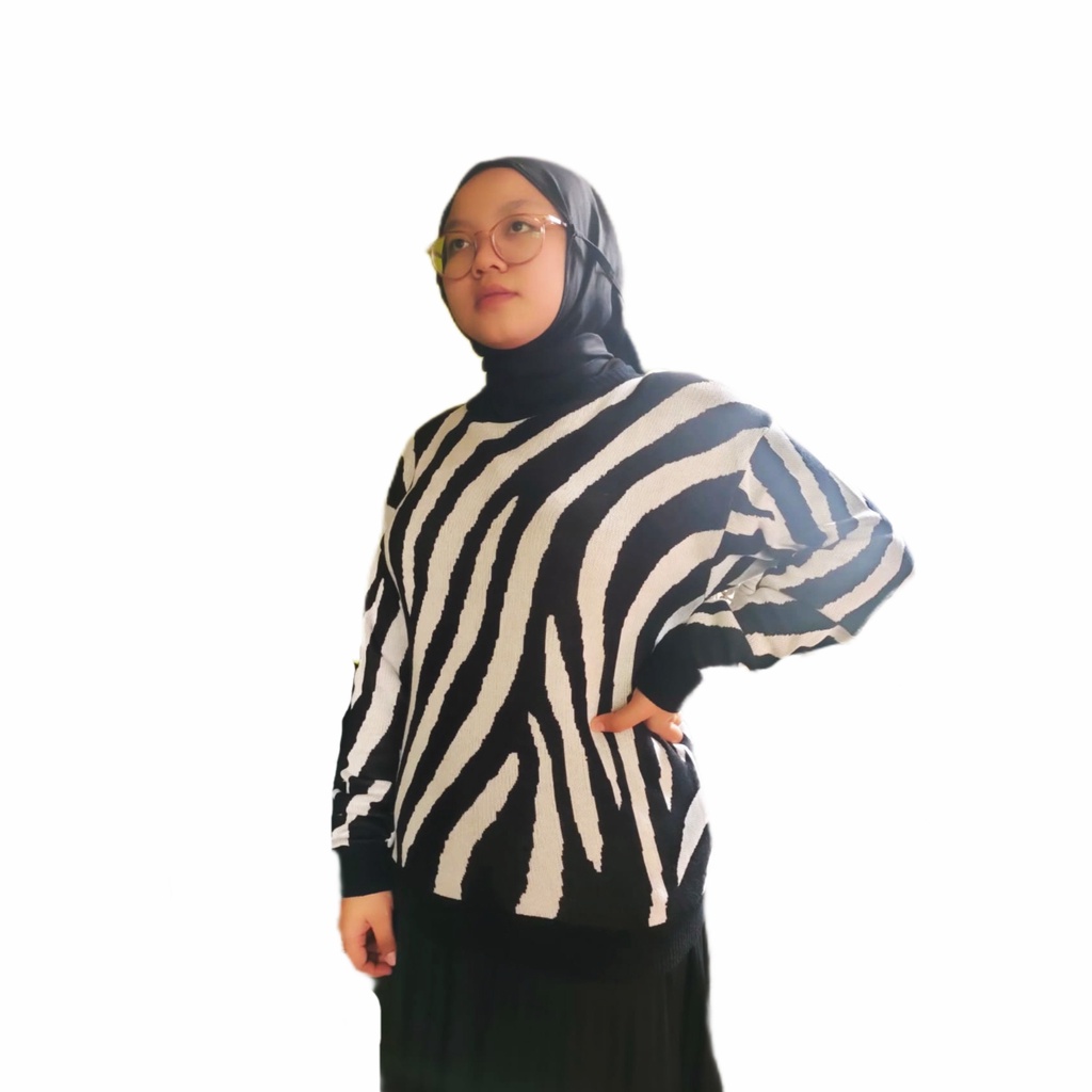 Zebra ivanka Knit Sweater premium