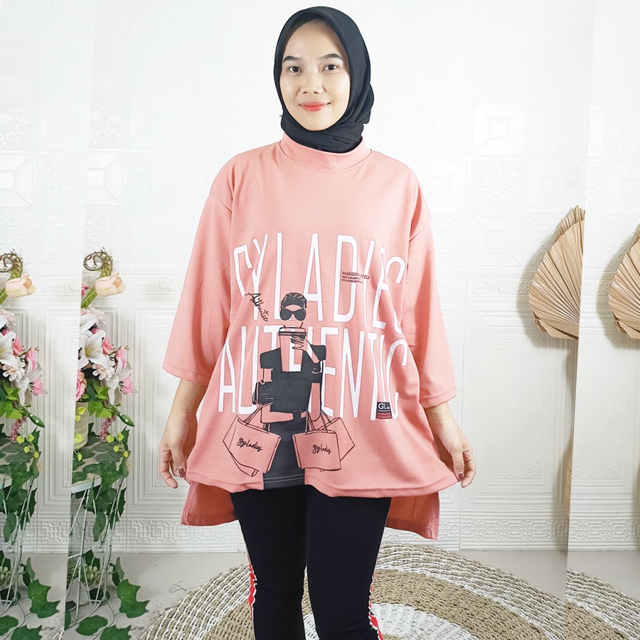 GYLADIES ATASAN OVERSIZE TUNIK BLOUSE WANITA GL FASHION