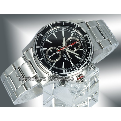 Seiko Men SNN243P1 Chronograph Blak Dial | Jam Pria SNN243