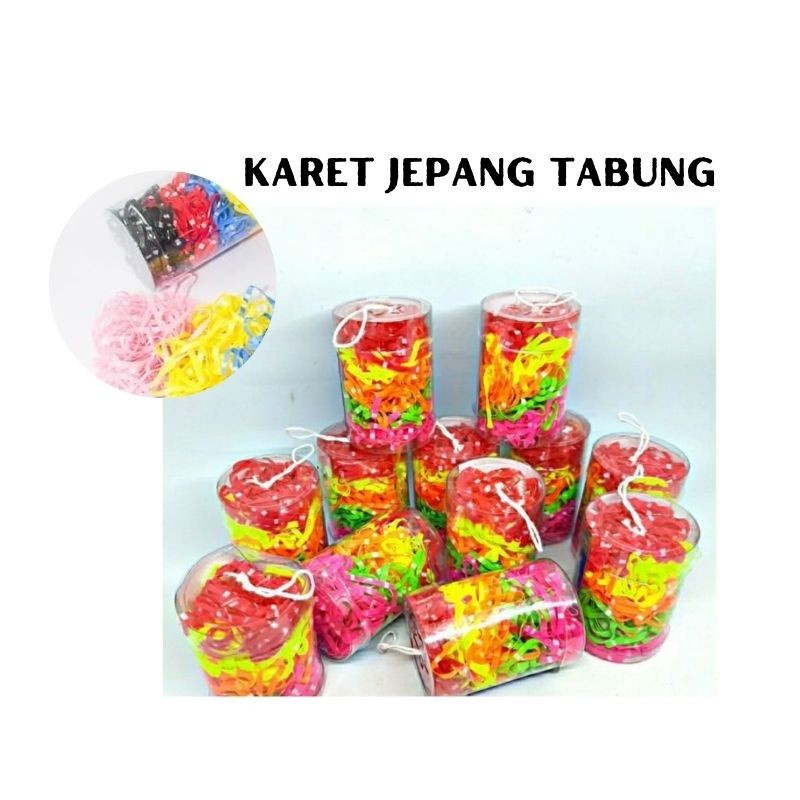 KJ06- Karet Jepang Warna Warni / Ikat Rambut Anak Elastis Dan Kuat