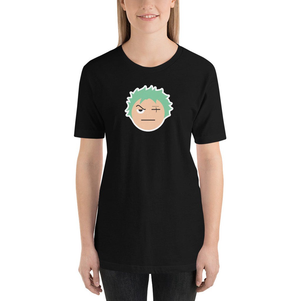 Tshirt Roronoa Zoro Head Onepiece Unisex Cotton combed