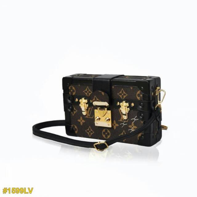 Clutch LV Petitte Malle Trunk / Clutch LV Nagita / Clutch Syahrini / LV Kotak  LV syahrini LV Nagita