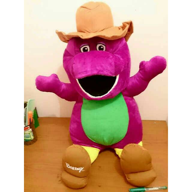 Boneka barney coboy giant besar boneka impor bahan lembut