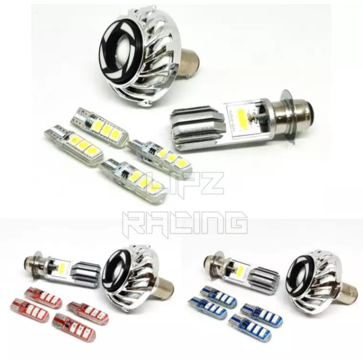 LAMPU LED/BOHLAM LED PAKET_BOHLAM DEPAN+SEIN JELLY KEDIP 4PC+STOP PROJIE_UNIVERSAL SEMUA MOTOR