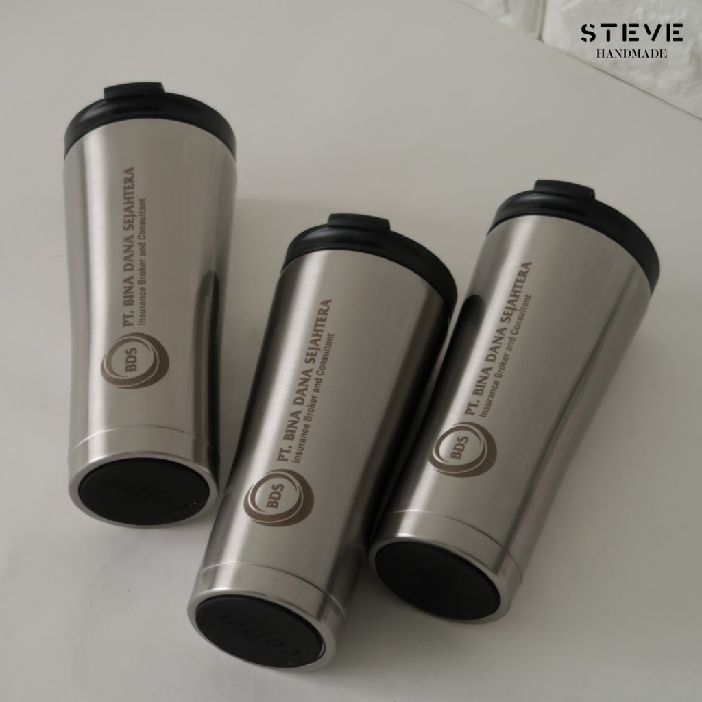 Botol minum stainless termos vacuum tumbler travel mug TM0320 Silver