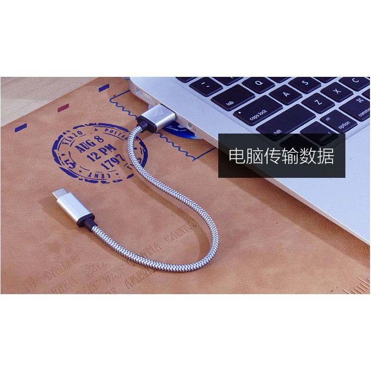 Dragon Line Kabel USB Type C 27cm - Silver